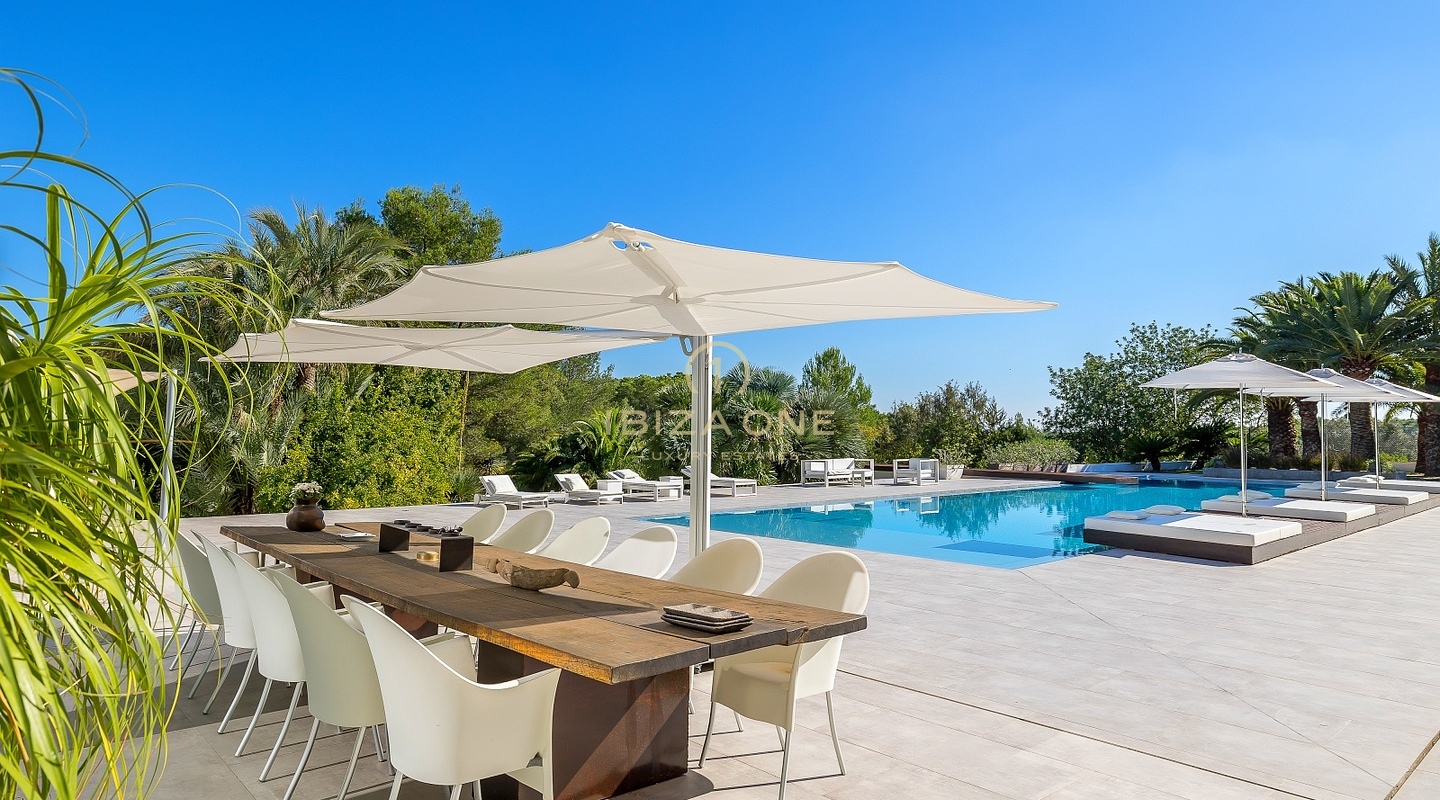 Exclusive Luxury Designer Villa for sale with Private Tennis Court, Huge outdoor pool and indoor pool, Ibiza - Exclusive Luxury Designer Villa for rent with Private Tennis Court, Huge outdoor pool and indoor pool, Ibiza