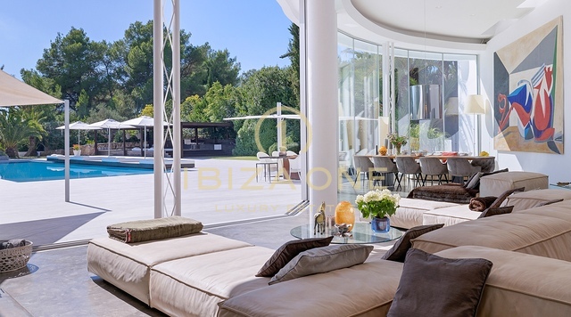 Exclusieve luxe designvilla te koop met privétennisbaan, enorm buitenzwembad en binnenzwembad, Ibiza - Exclusieve luxe designvilla te huur met privétennisbaan, enorm buitenzwembad en binnenzwembad, Ibiza
