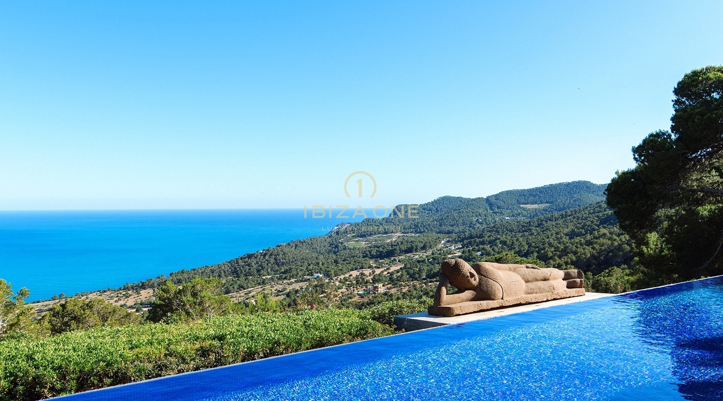 La villa di lusso The Palms in affitto - Vista impareggiabile sul mare e sulla baia da Es Cubells' Peak, Ibiza