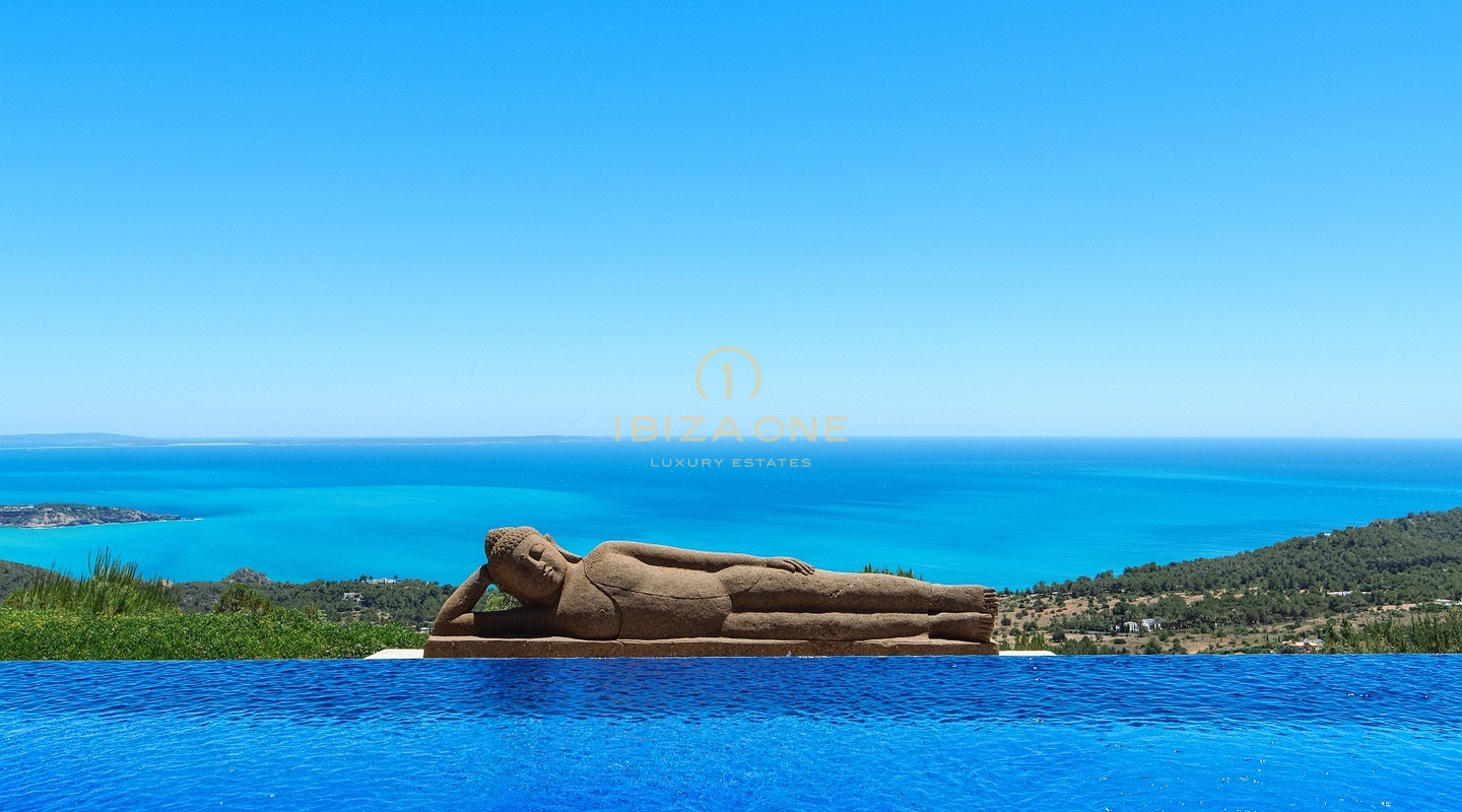 Villa de lujo The Palms en alquiler: vistas inigualables al mar y a la bahía desde el pico de Es Cubells, Ibiza