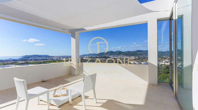 Villa di lusso contemporanea con vista spettacolare e tramonto a Can Rimbau in affitto, Ibiza