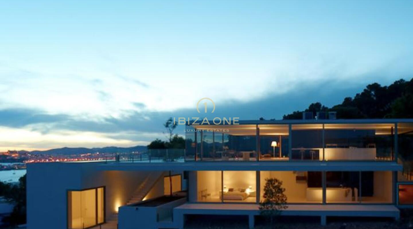 Villa di lusso e design con vista mare su Formentera e porto di Ibiza in vendita, Ibiza - Villa di lusso e design con vista mare su Formentera e porto di Ibiza in affitto, Ibiza