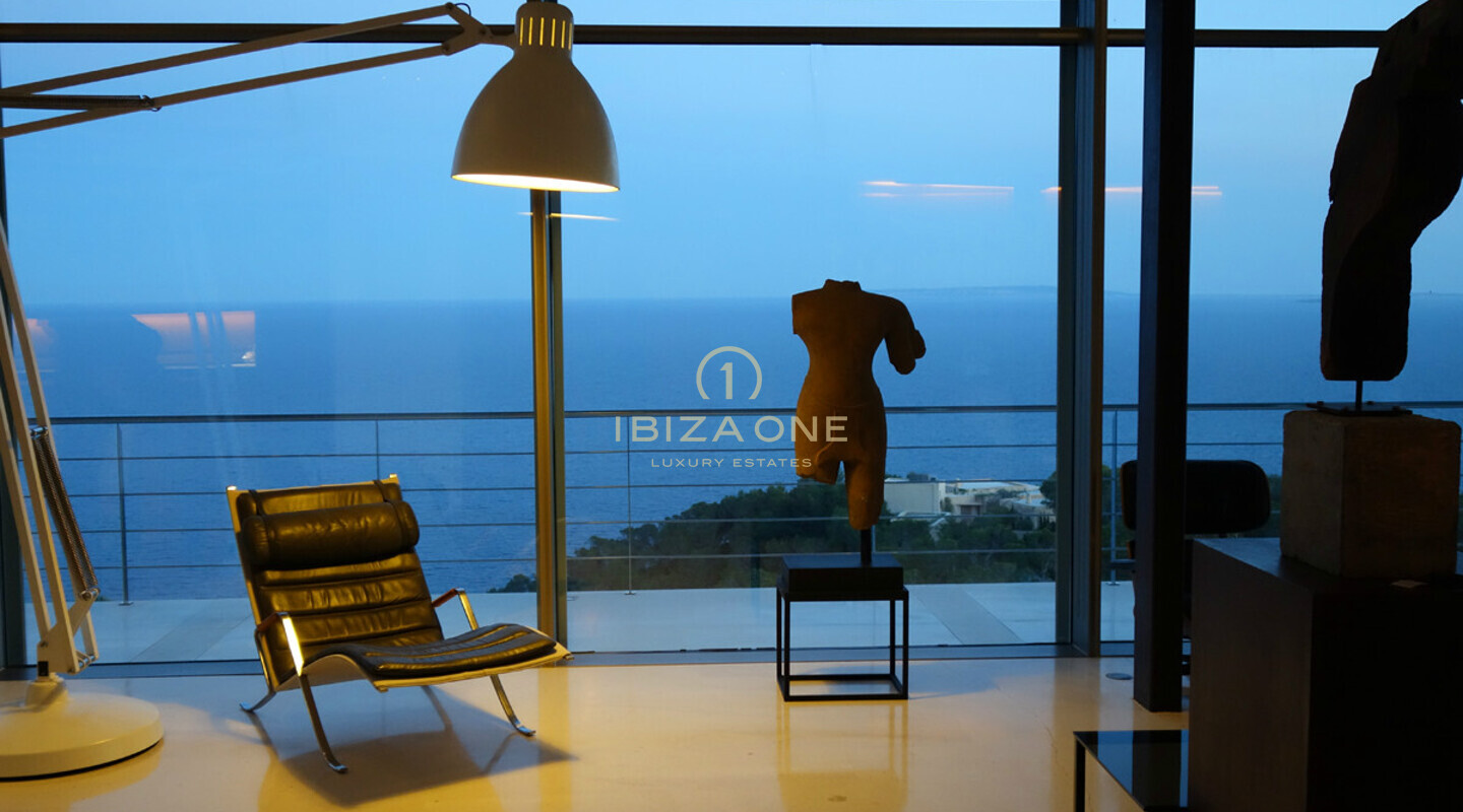Villa de luxe moderne avec vue imprenable sur Formentera et Dalt Vila à louer - Villa de luxe à louer en première ligne de mer au sommet de la montagne d'Ibiza avec une vue mer à 270°, Ibiza