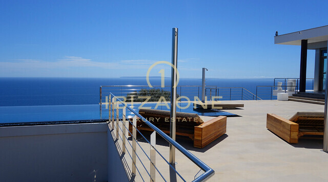 Villa de luxe moderne avec vue imprenable sur Formentera et Dalt Vila à louer - Villa de luxe à louer en première ligne de mer au sommet de la montagne d'Ibiza avec une vue mer à 270°, Ibiza