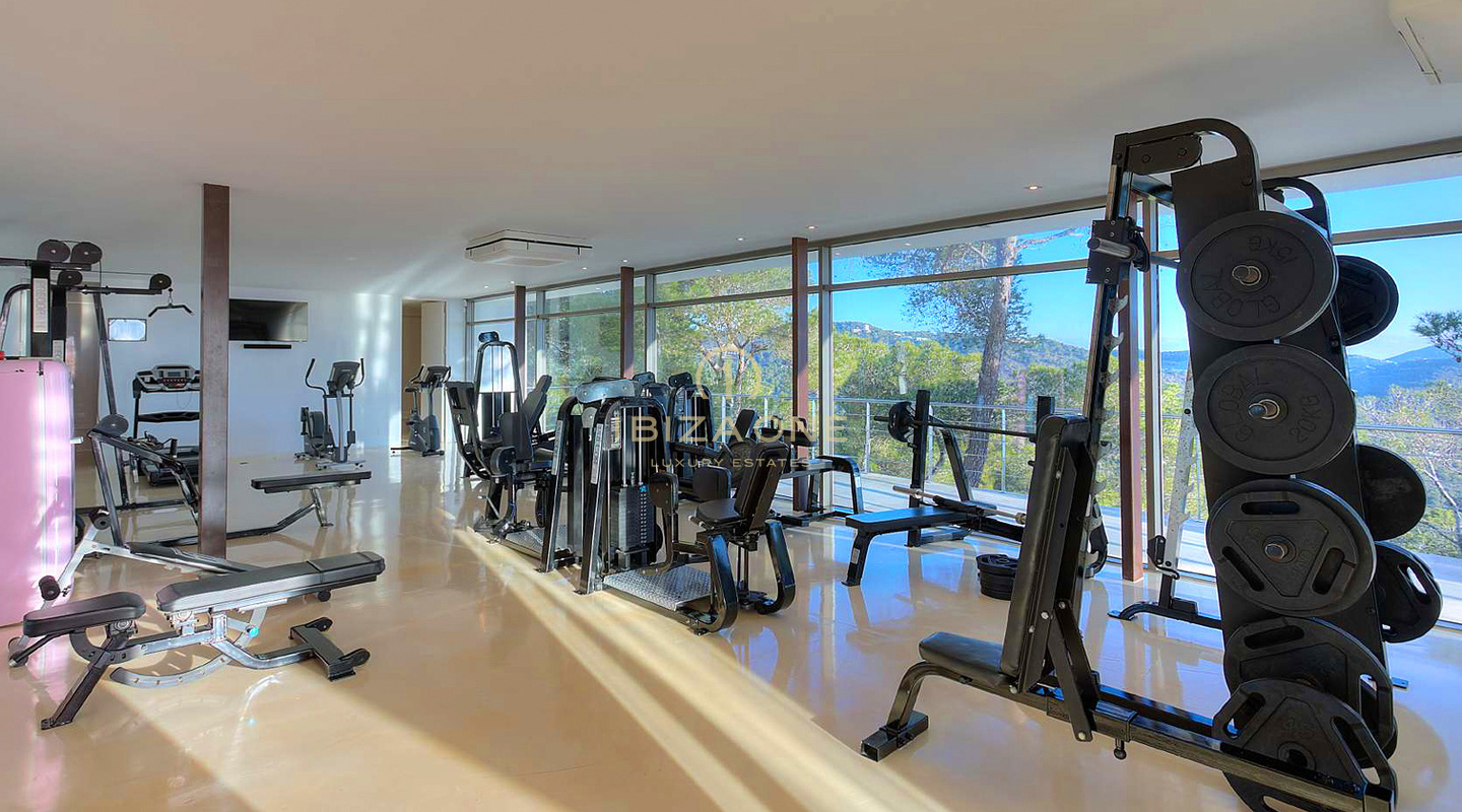 Moderna villa di lusso in stile con vista mozzafiato su Formentera e Dalt Vila in affitto - Villa di lusso in affitto in prima linea sul mare in cima alla montagna di Ibiza con vista mare a 270°, Ibiza