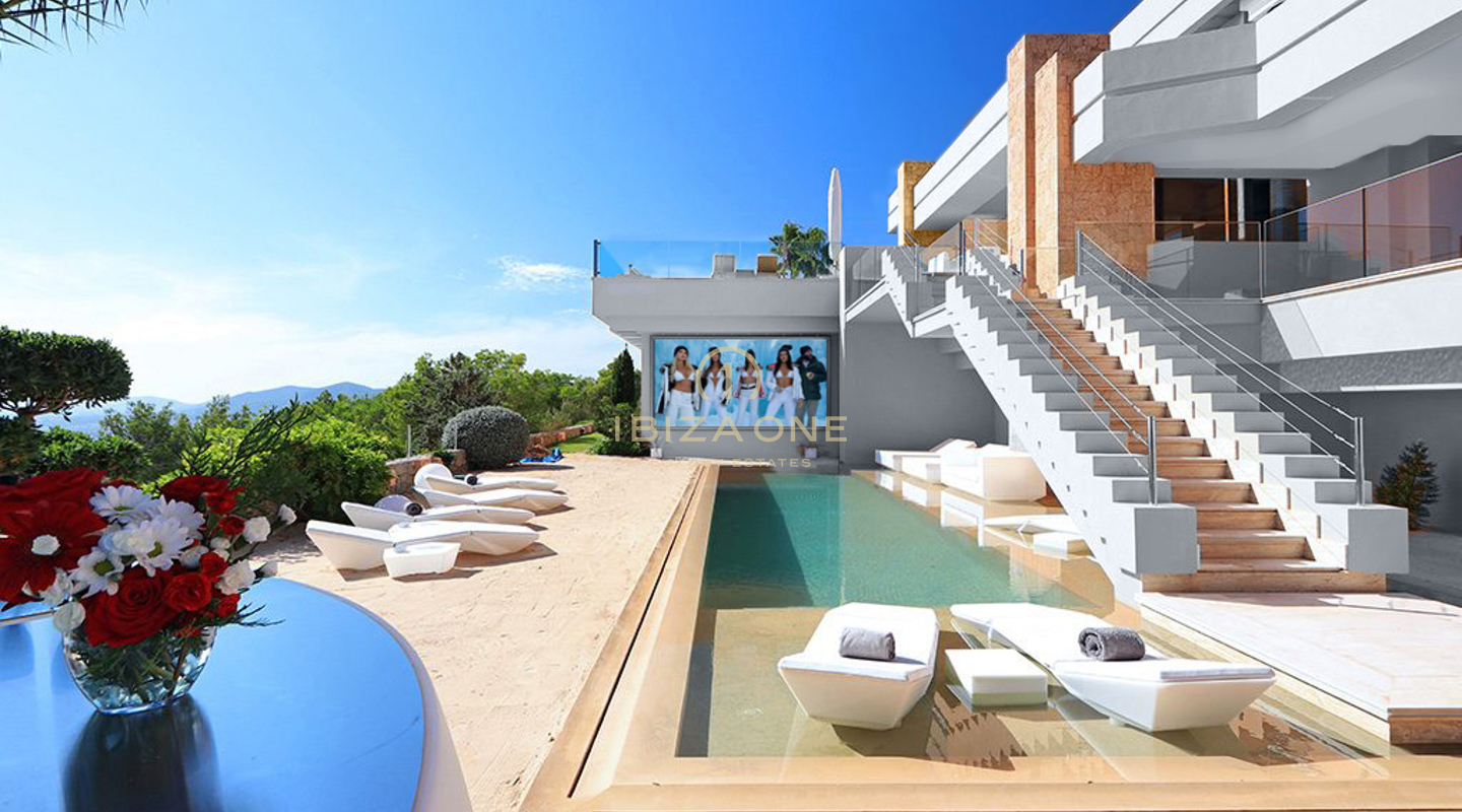 Mirage Ibiza – Beste Immobilie in Can Rimbau und in der Nähe von Ibiza – Luxushaus zu vermieten – 3 beheizte Außenpools + Whirlpool zu vermieten, Ibiza