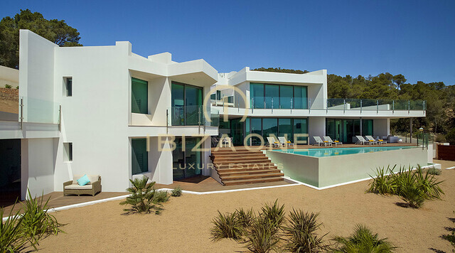 Modern luxury villa in Vista Alegre / Es Cubells with a good sea view for sale, Ibiza - Modern luxury villa in Vista Alegre / Es Cubells with a good sea view for rent, Ibiza