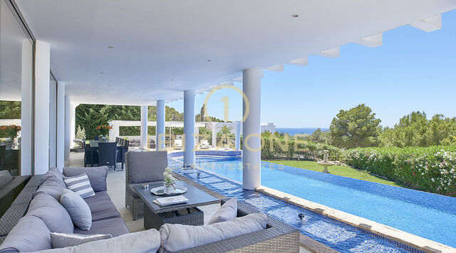 Can Rimbau: Prachtige luxe villa op Ibiza met prachtig uitzicht op Ibiza en de zee te huur, Ibiza
