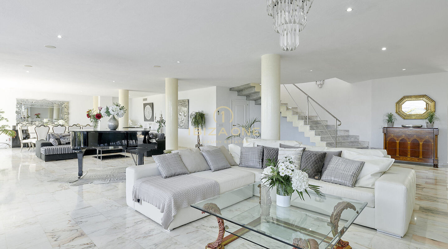 Can Rimbau: Preciosa villa de lujo en Ibiza con preciosas vistas a Ibiza y al mar en alquiler, Ibiza