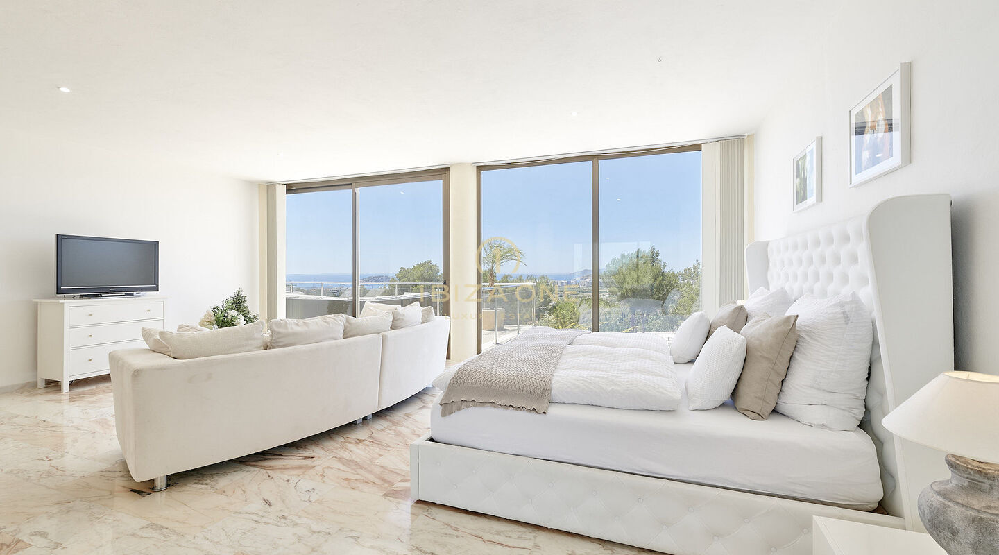 Can Rimbau: Preciosa villa de lujo en Ibiza con preciosas vistas a Ibiza y al mar en alquiler, Ibiza