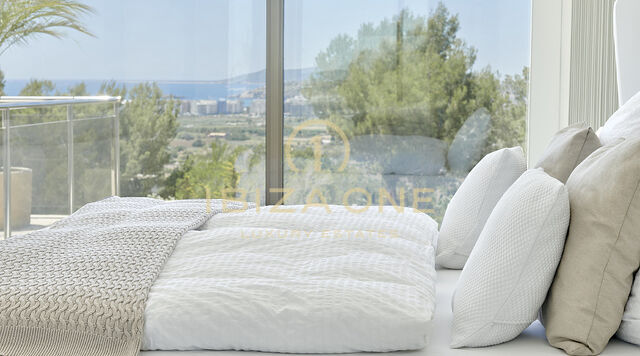 Can Rimbau: Prachtige luxe villa op Ibiza met prachtig uitzicht op Ibiza en de zee te huur, Ibiza