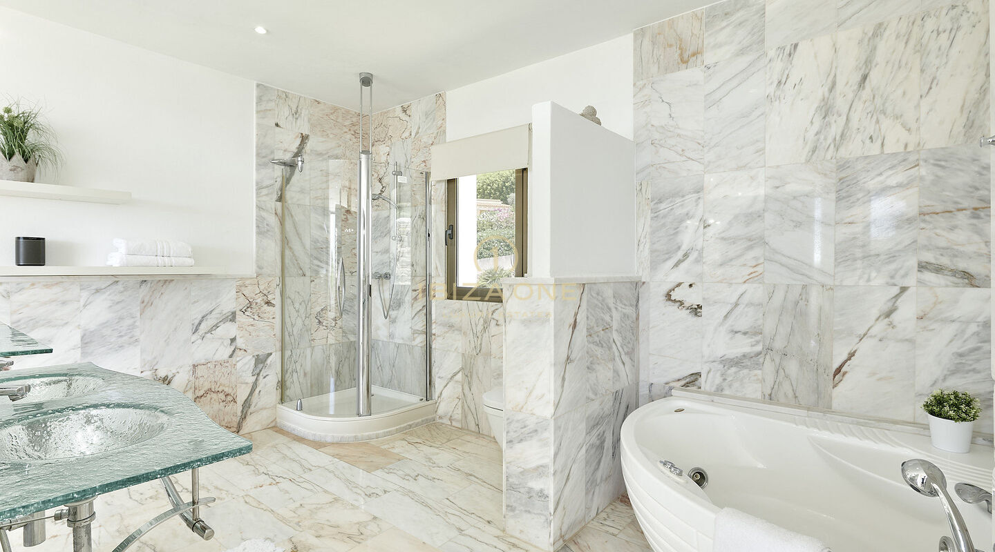 Can Rimbau: Preciosa villa de lujo en Ibiza con preciosas vistas a Ibiza y al mar en alquiler, Ibiza