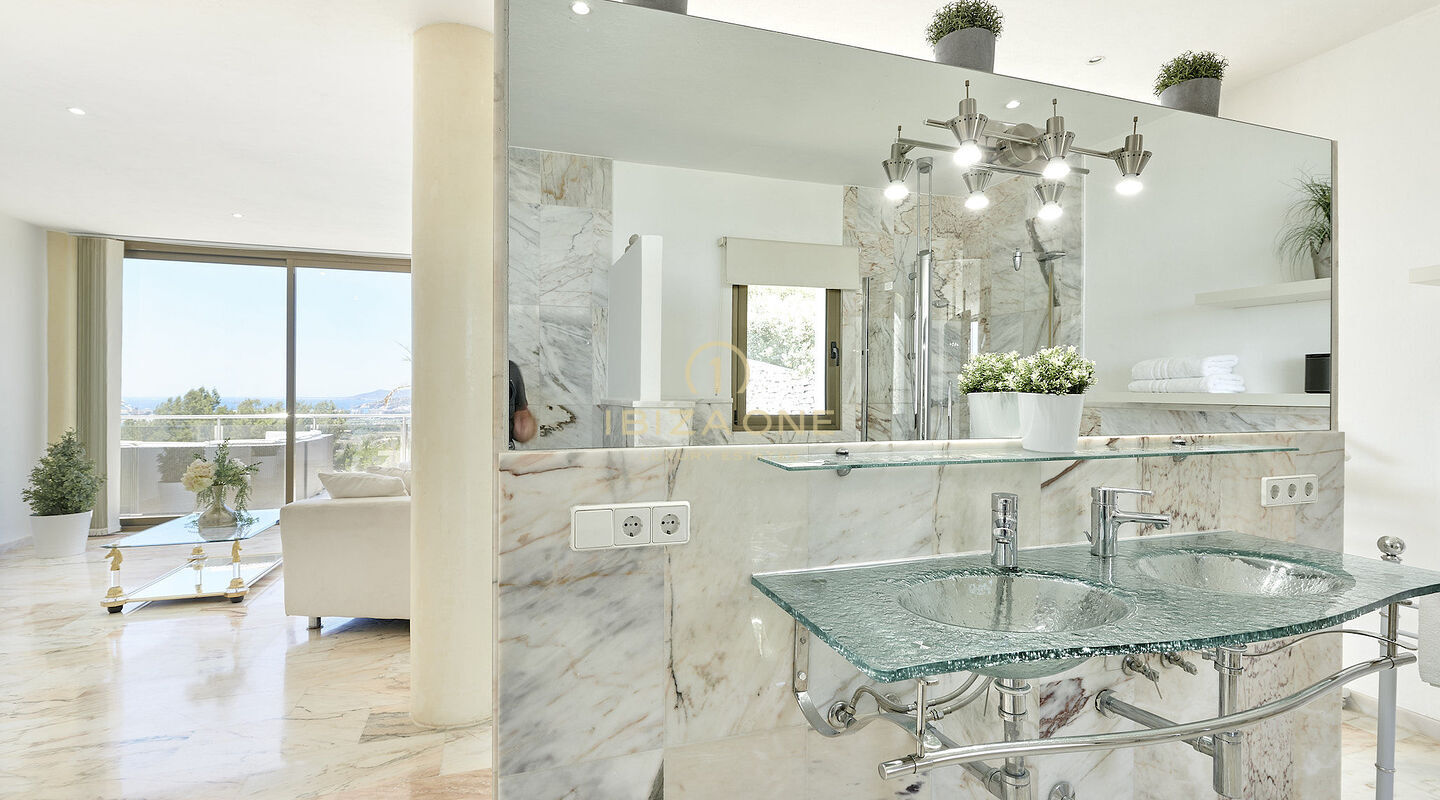 Can Rimbau: Bellissima villa di lusso a Ibiza con splendida vista su Ibiza e sul mare in affitto, Ibiza