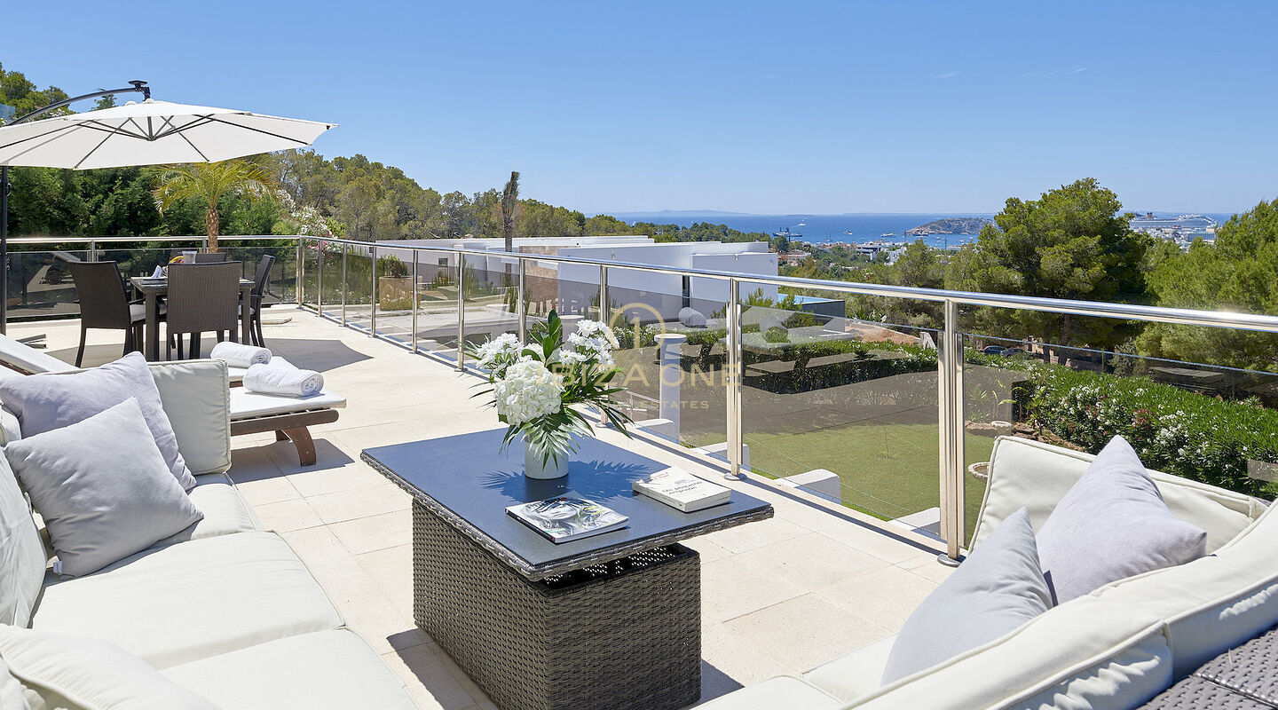 Can Rimbau : Beautiful luxury villa in Ibiza with beautiful views to Ibiza and the sea for rent, Ibiza