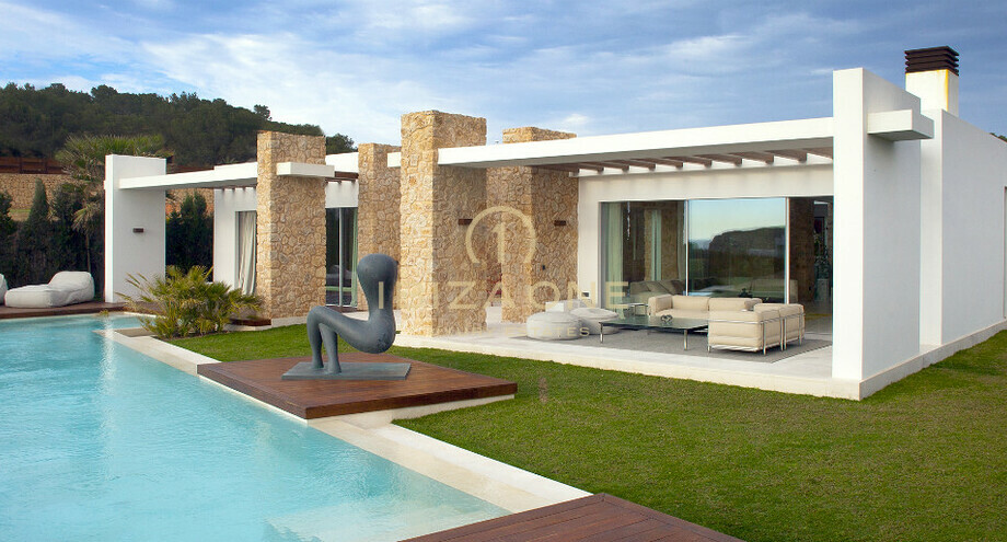 Moderne Neubau Villen Am Meer Cala Comte Ibiza One Luxus Immobilien Agentur Villa Villen Haus Finca Wohnung Loft Kaufen Mieten Verkaufen