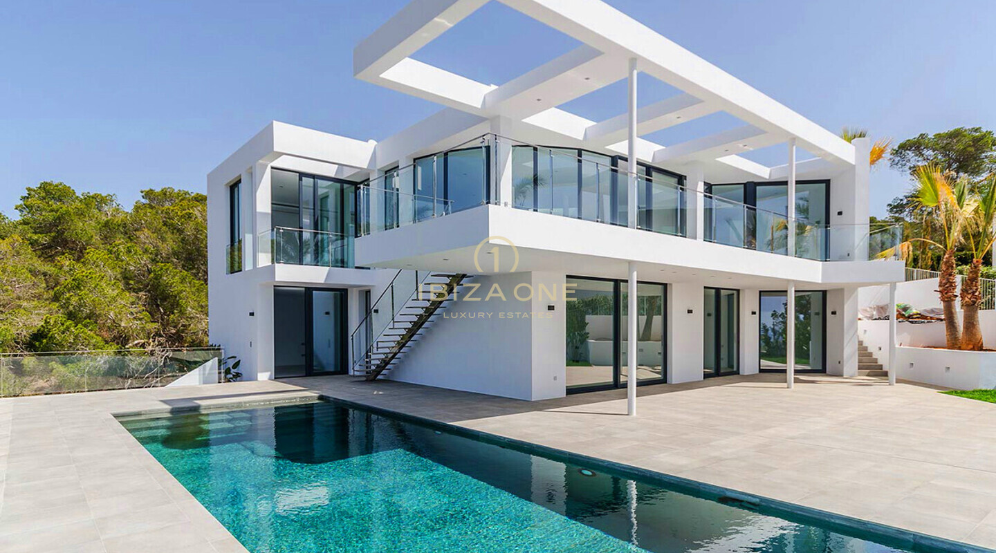 Villa de luxe moderne flambant neuve à Vista Alegre / Es Cubells avec d'excellentes vues sur la mer à louer, Ibiza - licence de location touristique