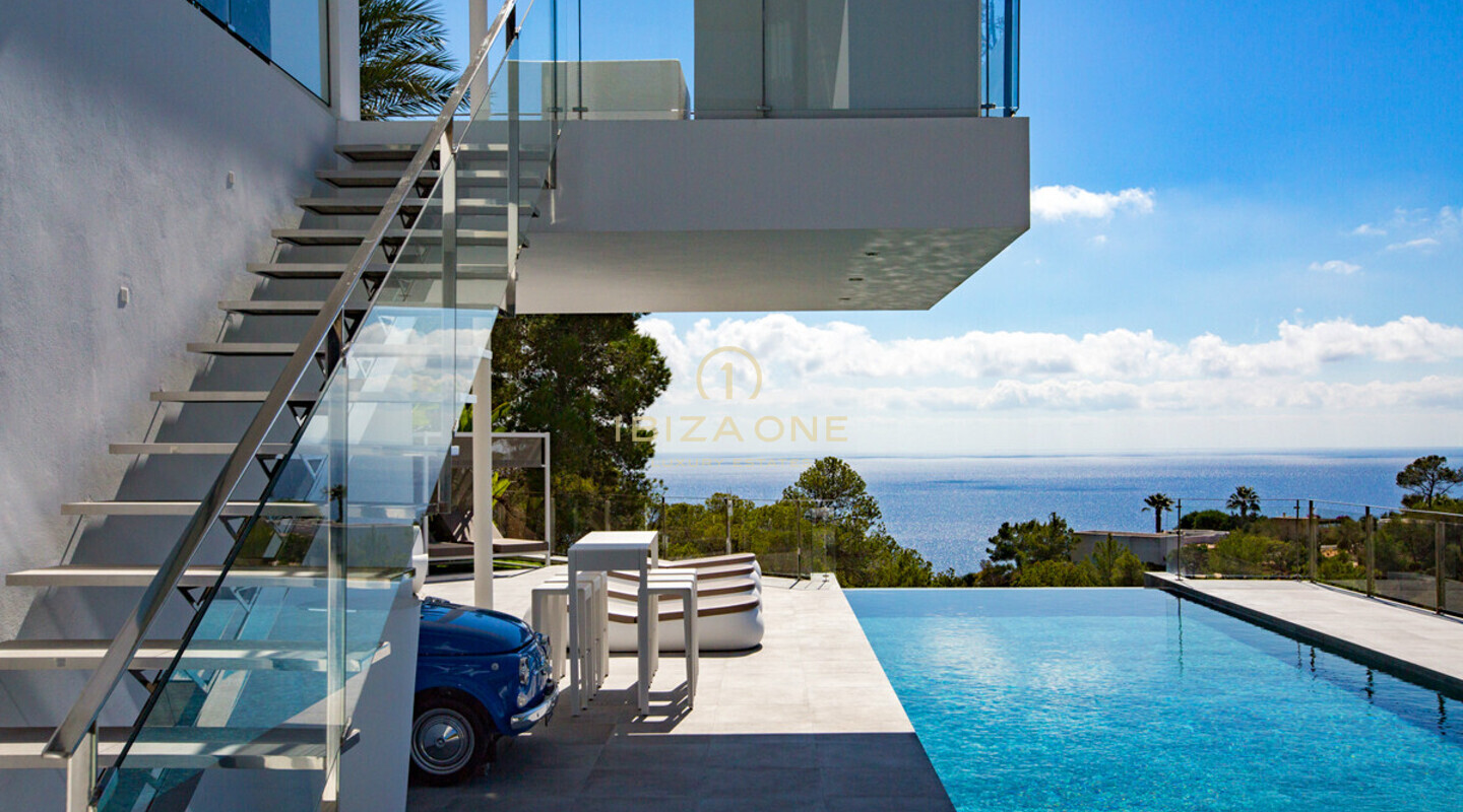 Nuova villa moderna di lusso a Vista Alegre / Es Cubells con splendida vista sul mare in affitto, Ibiza - licenza di affitto turistico