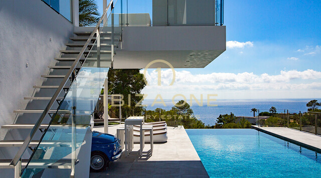 Gloednieuwe moderne luxe villa in Vista Alegre / Es Cubells met prachtig uitzicht op zee te huur, Ibiza - toeristische verhuurvergunning