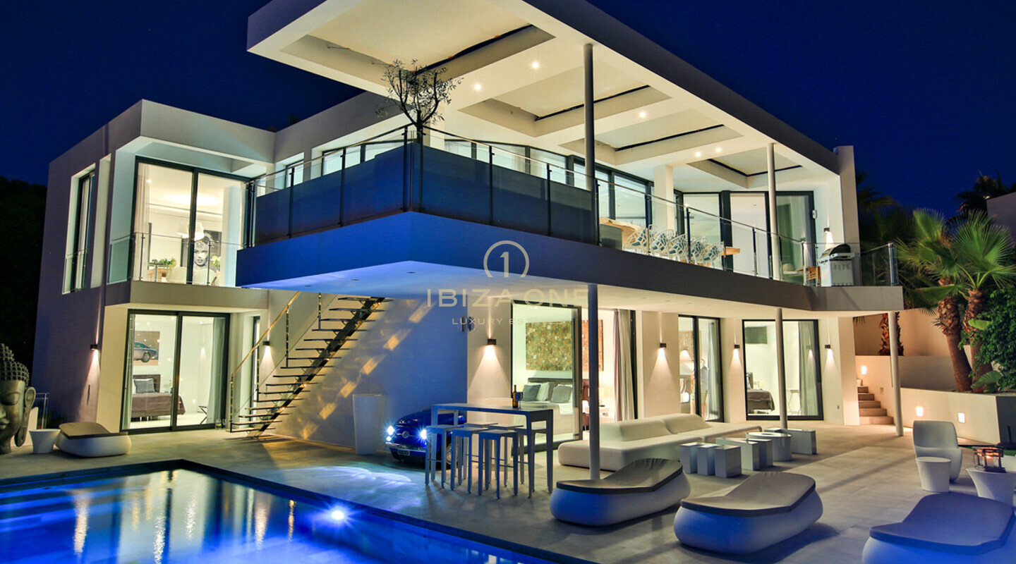 Villa de lujo moderna a estrenar en Vista Alegre / Es Cubells con excelentes vistas al mar en alquiler, Ibiza - licencia de alquiler turístico