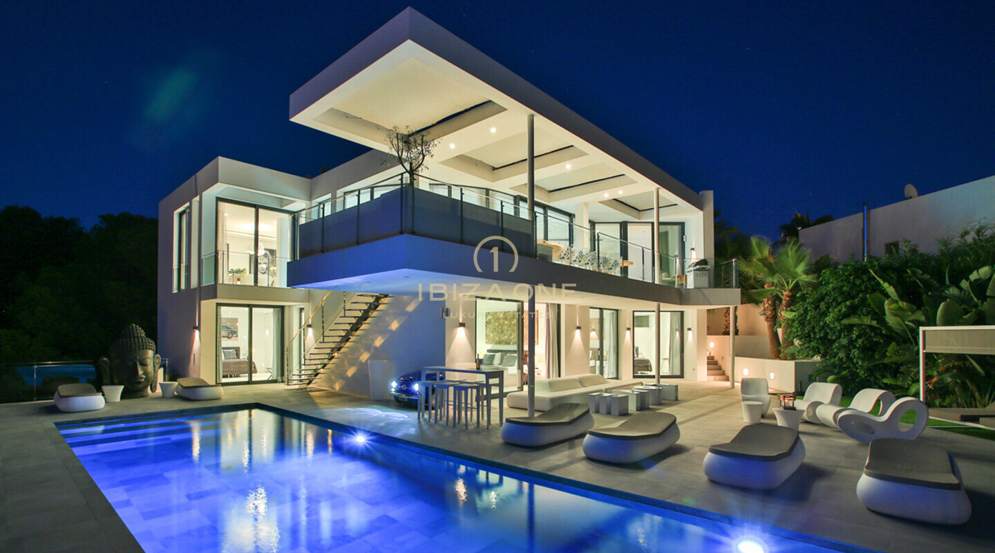 Villa de lujo moderna a estrenar en Vista Alegre / Es Cubells con excelentes vistas al mar en alquiler, Ibiza - licencia de alquiler turístico