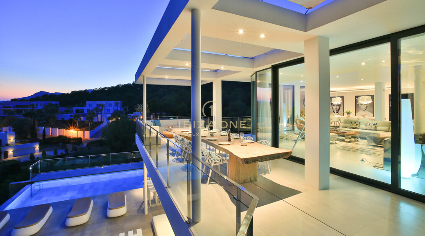 Nuova villa moderna di lusso a Vista Alegre / Es Cubells con splendida vista sul mare in affitto, Ibiza - licenza di affitto turistico