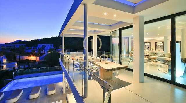 Gloednieuwe moderne luxe villa in Vista Alegre / Es Cubells met prachtig uitzicht op zee te huur, Ibiza - toeristische verhuurvergunning