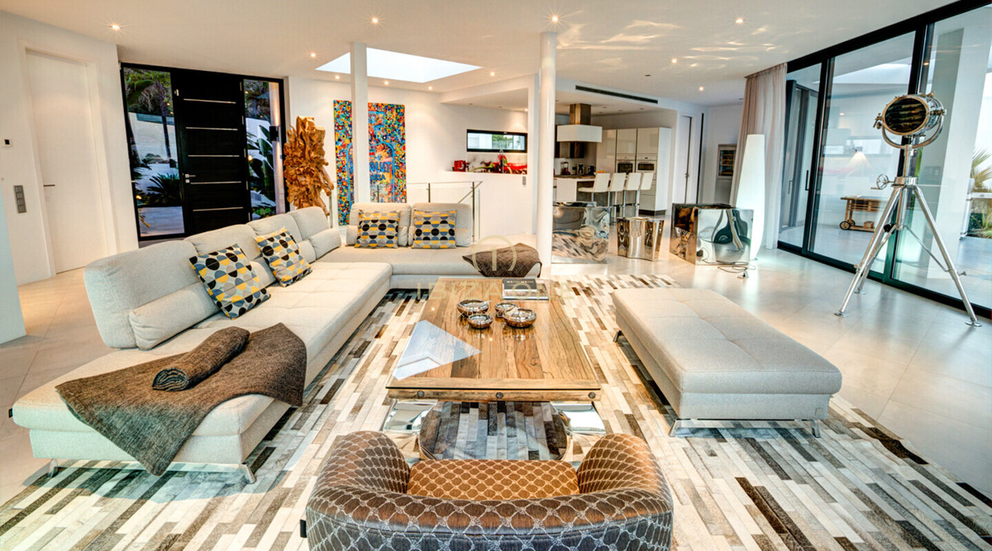 Gloednieuwe moderne luxe villa in Vista Alegre / Es Cubells met prachtig uitzicht op zee te huur, Ibiza - toeristische verhuurvergunning