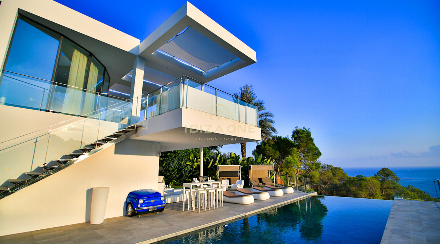 Villa de lujo moderna a estrenar en Vista Alegre / Es Cubells con excelentes vistas al mar en alquiler, Ibiza - licencia de alquiler turístico