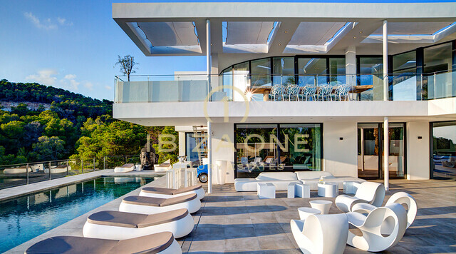 Nuova villa moderna di lusso a Vista Alegre / Es Cubells con splendida vista sul mare in affitto, Ibiza - licenza di affitto turistico