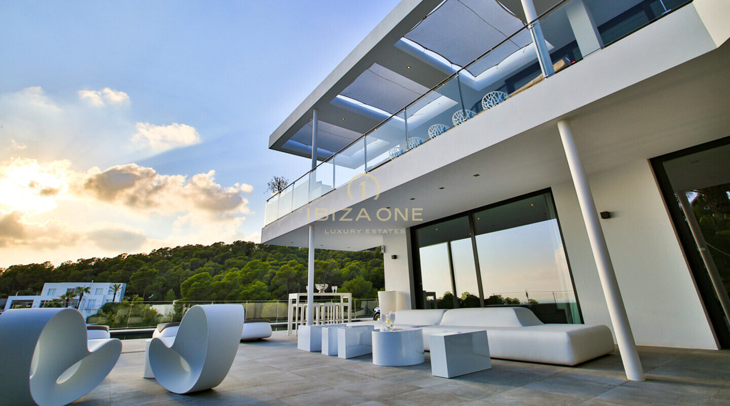 Villa de lujo moderna a estrenar en Vista Alegre / Es Cubells con excelentes vistas al mar en alquiler, Ibiza - licencia de alquiler turístico