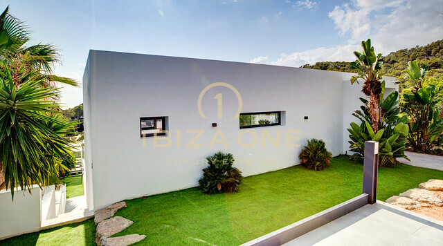 Villa de luxe moderne flambant neuve à Vista Alegre / Es Cubells avec d'excellentes vues sur la mer à louer, Ibiza - licence de location touristique