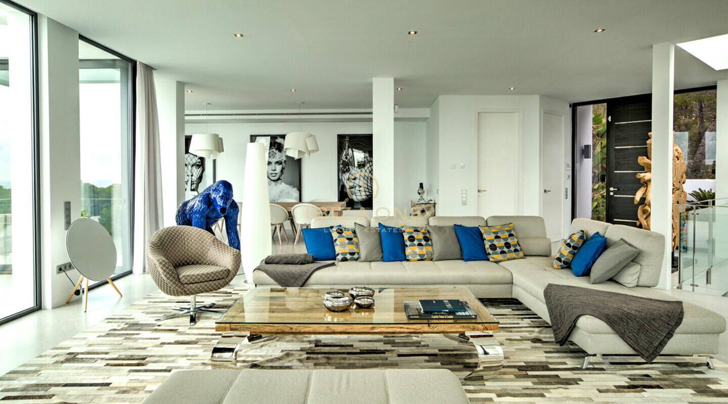 Gloednieuwe moderne luxe villa in Vista Alegre / Es Cubells met prachtig uitzicht op zee te huur, Ibiza - toeristische verhuurvergunning