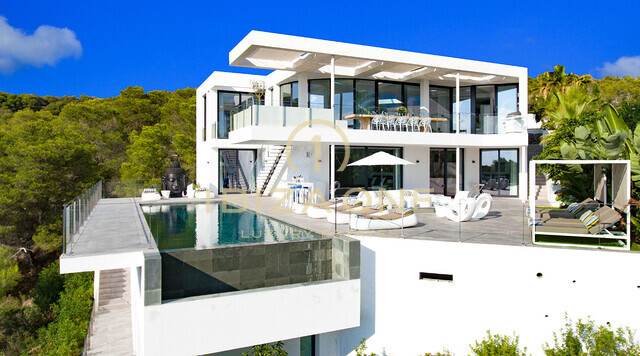 Gloednieuwe moderne luxe villa in Vista Alegre / Es Cubells met prachtig uitzicht op zee te huur, Ibiza - toeristische verhuurvergunning