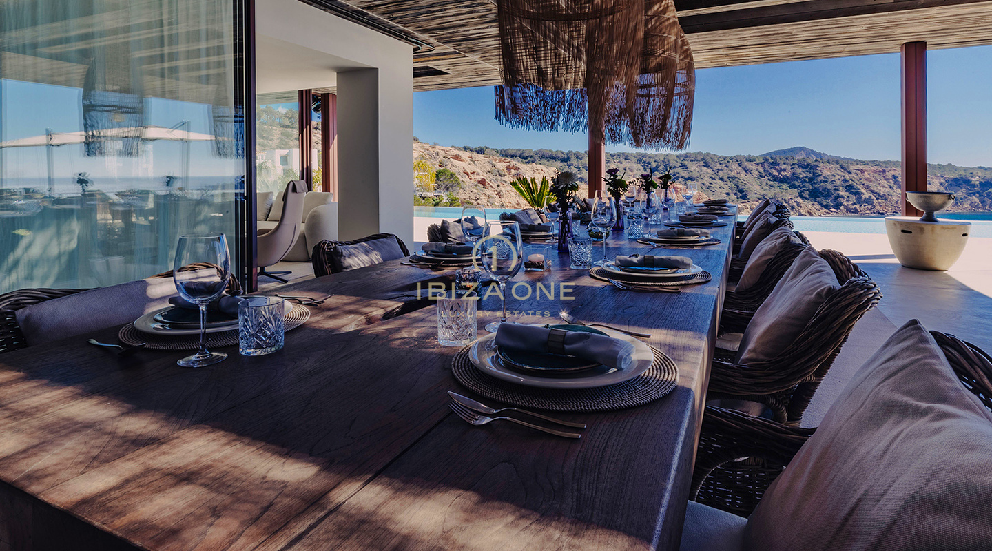 Exclusive luxury sea frontline villa with direct access to the sea for rent, Ibiza
