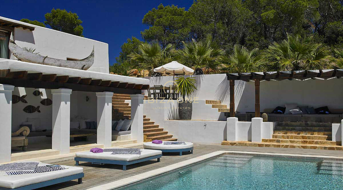 Belle villa de luxe à Blakstad près de la mer et vue spectaculaire sur Es Vedra à louer, Ibiza