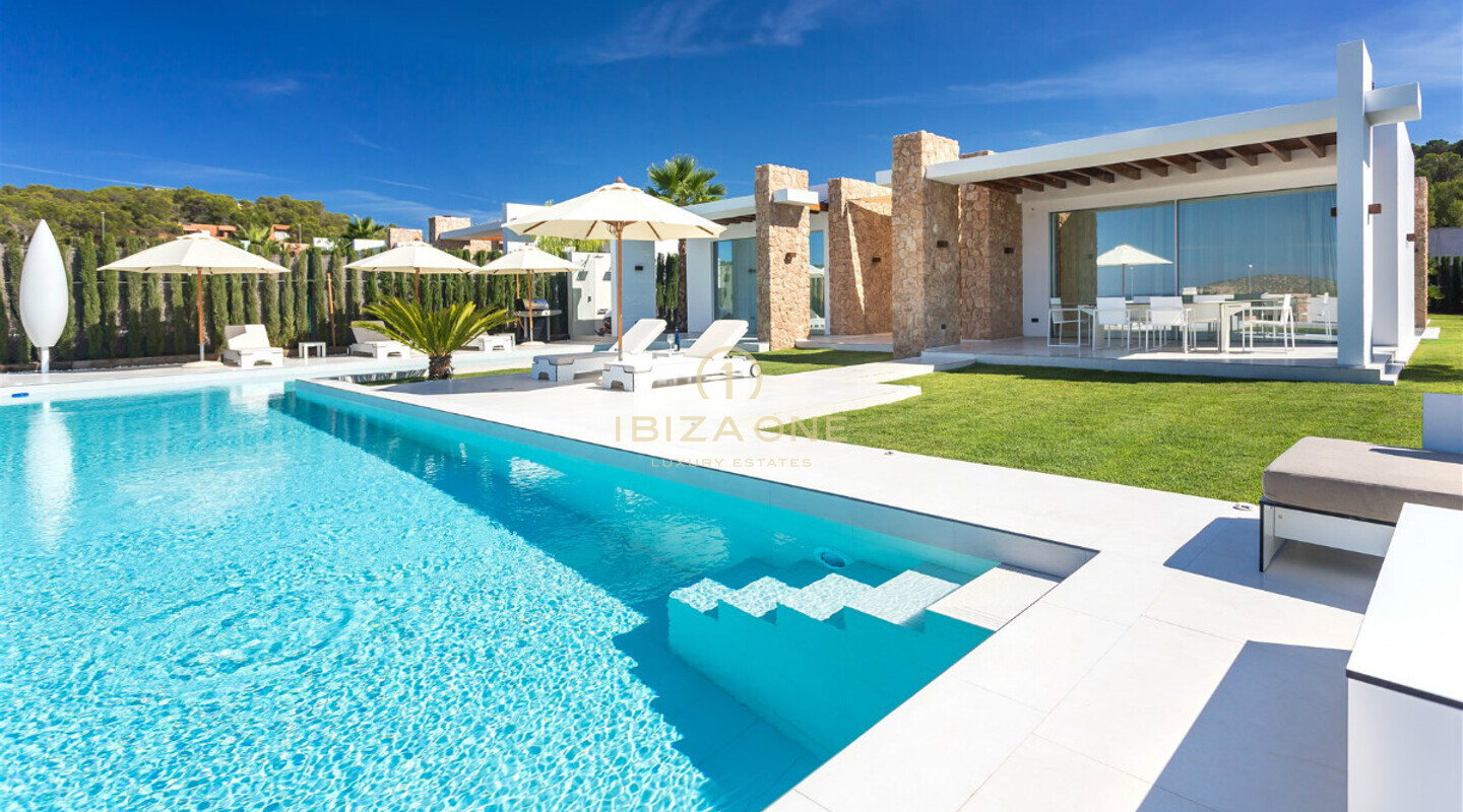 Villa de lujo de diseño moderno con vistas panorámicas al mar en venta, Ibiza - Villa de lujo de diseño moderno con vistas panorámicas al mar en alquiler, Ibiza