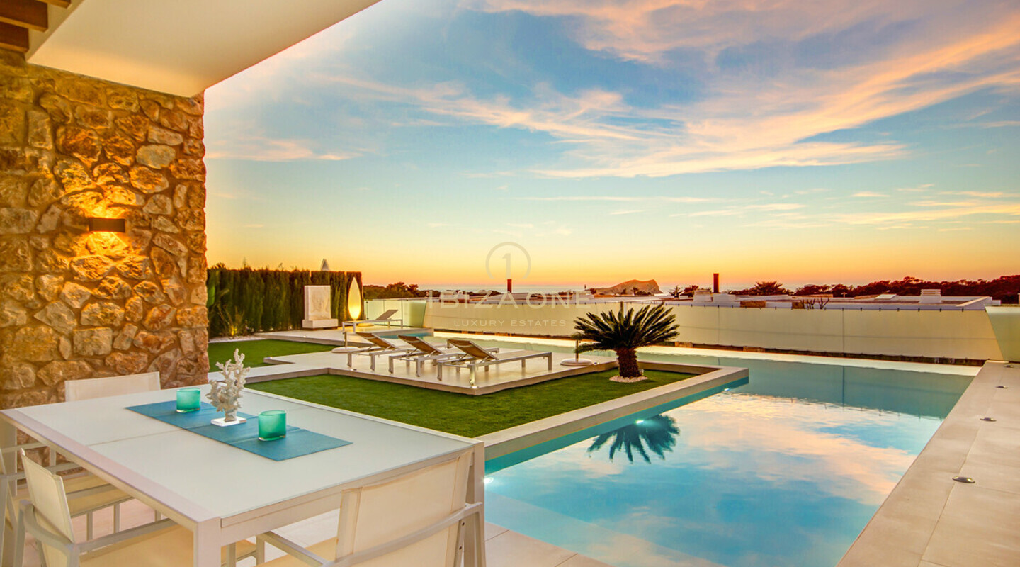 Modern ontworpen luxe villa met panoramisch zeezicht te koop, Ibiza - Modern ontworpen luxe villa met panoramisch zeezicht te huur, Ibiza