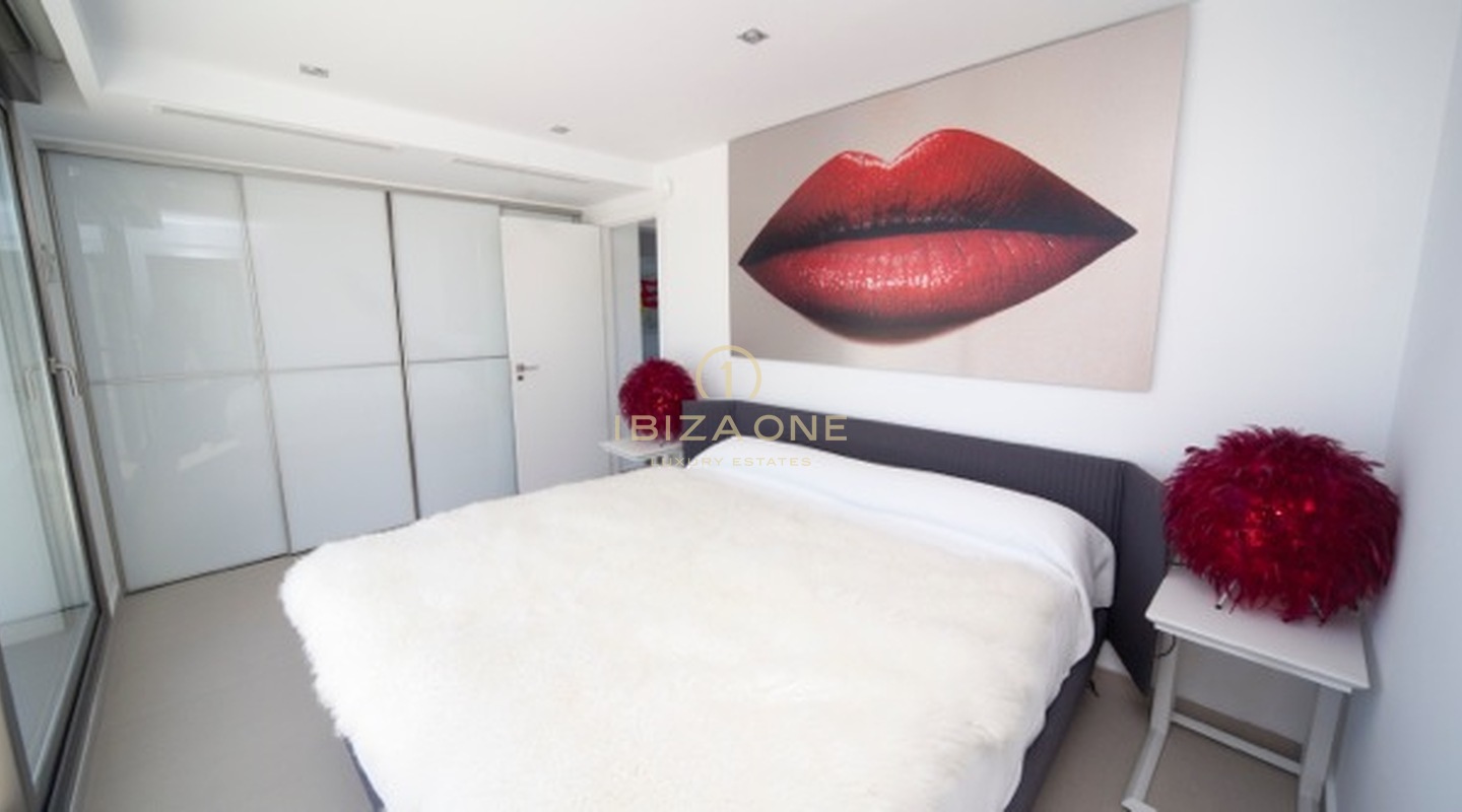 Modern luxurious sea frontline villa - waterfront house with sea access for rent, Ibiza