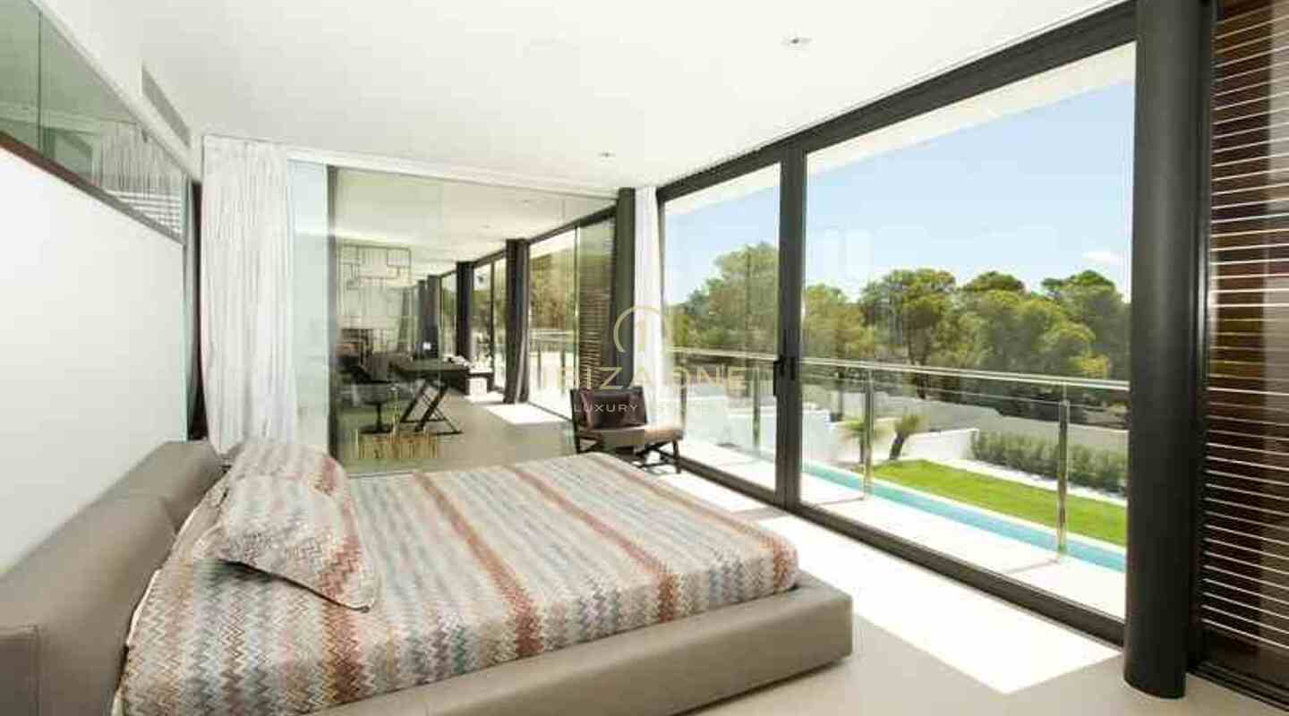 Supermoderne luxe villa met fantastisch uitzicht op zee te huur in Es Cubells / Vista Alegre, Ibiza