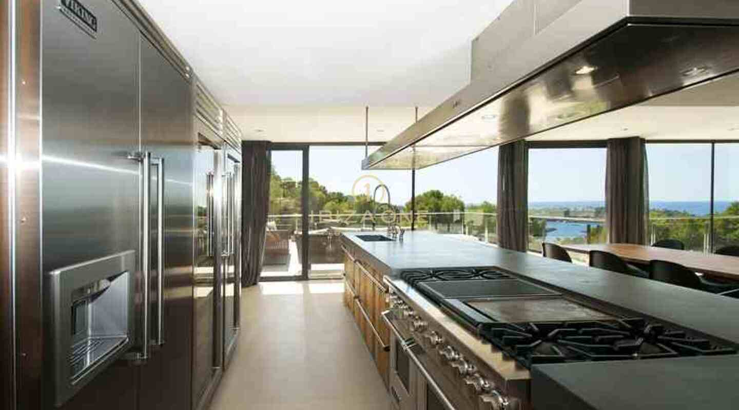 Supermoderne luxe villa met fantastisch uitzicht op zee te huur in Es Cubells / Vista Alegre, Ibiza
