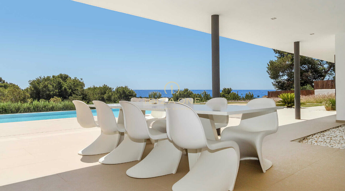 Supermoderne luxe villa met fantastisch uitzicht op zee te huur in Es Cubells / Vista Alegre, Ibiza