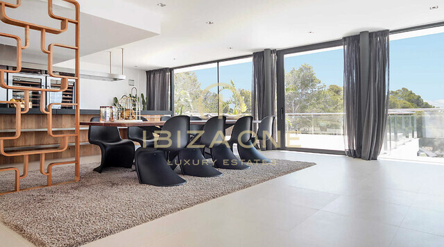 Super modern luxury villa with fantastic sea views for rent in Es Cubells / Vista Alegre, Ibiza