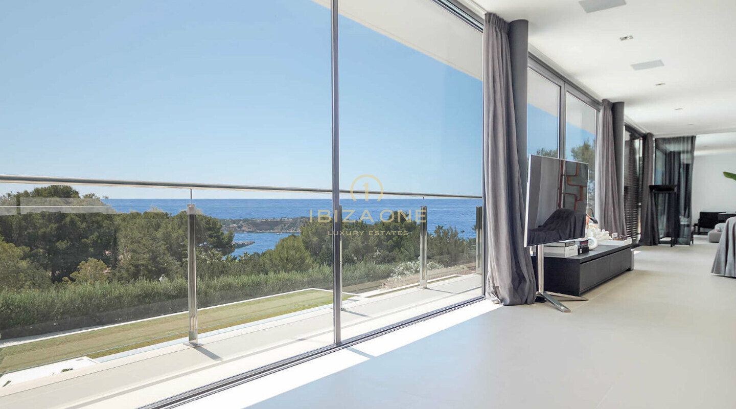 Supermoderne luxe villa met fantastisch uitzicht op zee te huur in Es Cubells / Vista Alegre, Ibiza