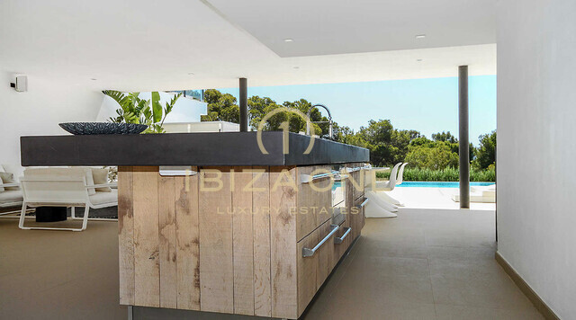 Super moderna villa de lujo con fantásticas vistas al mar en alquiler en Es Cubells / Vista Alegre, Ibiza
