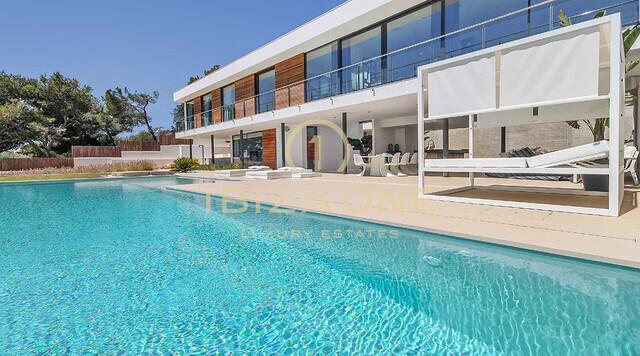 Super modern luxury villa with fantastic sea views for rent in Es Cubells / Vista Alegre, Ibiza
