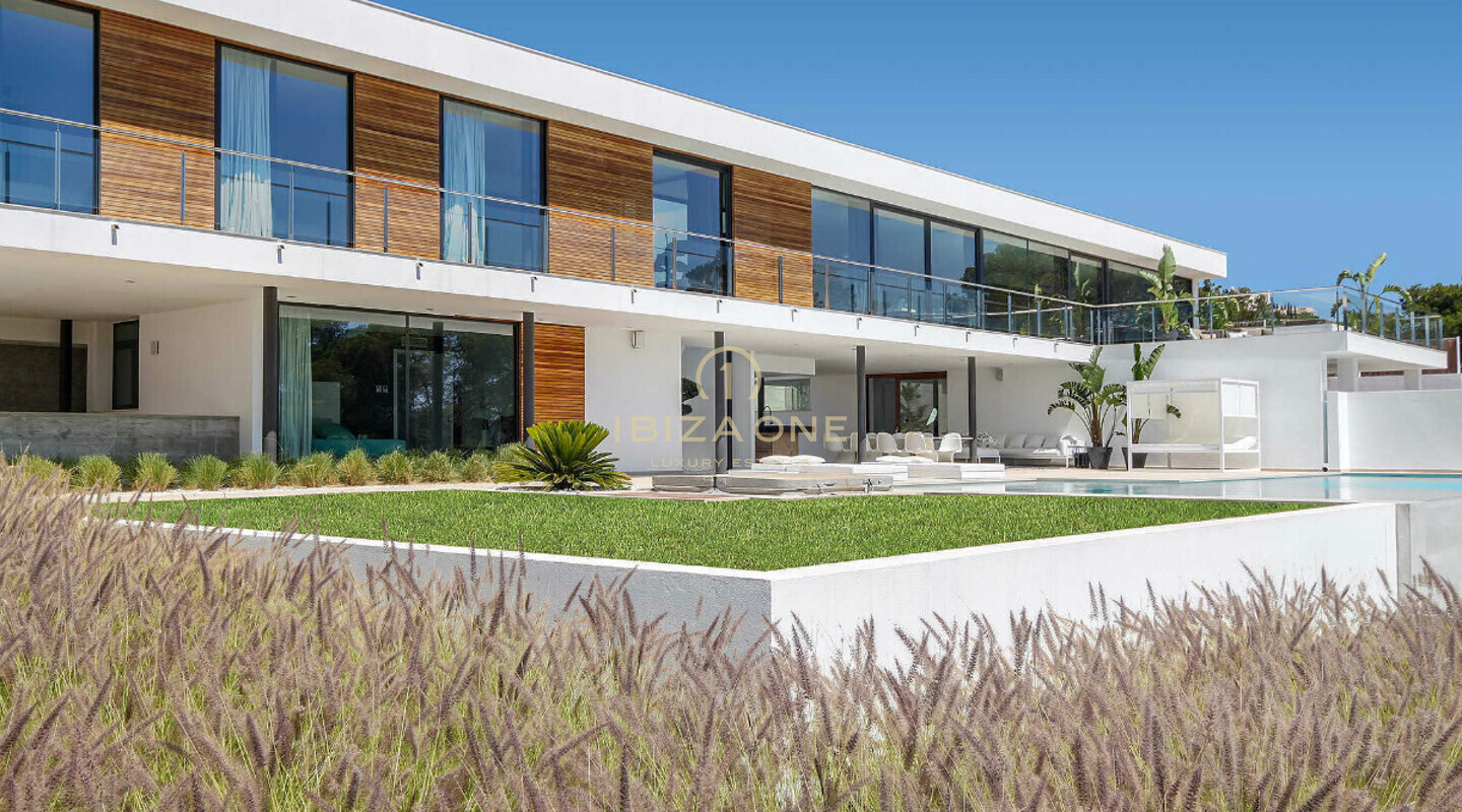 Supermoderne luxe villa met fantastisch uitzicht op zee te huur in Es Cubells / Vista Alegre, Ibiza