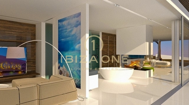 Projet de construction moderne sur plan avec vue fantastique sur la mer à vendre, Ibiza - Projet de construction moderne sur plan avec vue fantastique sur la mer à louer, Ibiza