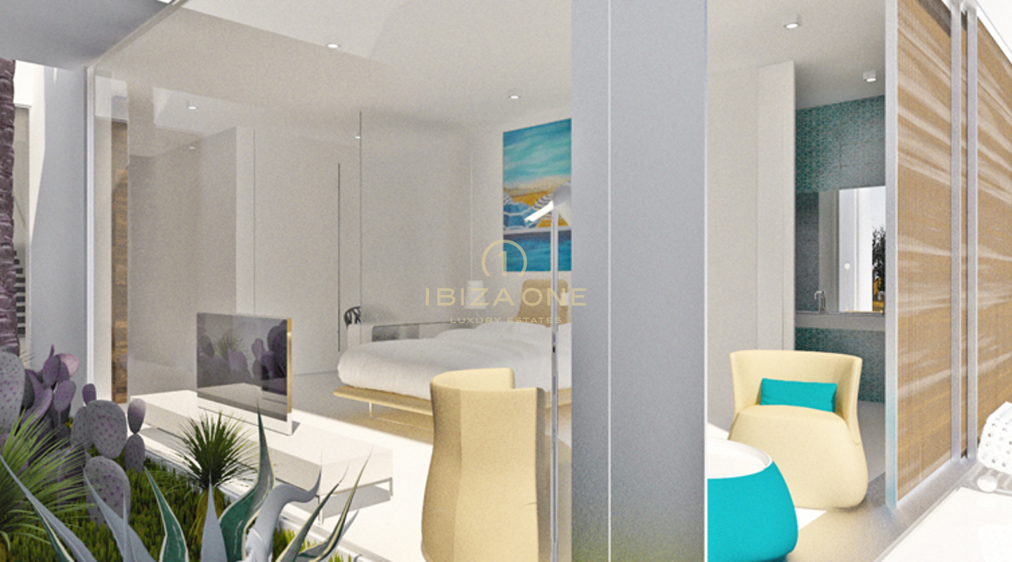 Modern bouwproject op plan met fantastisch zeezicht te koop, Ibiza - Modern bouwproject op plan met fantastisch zeezicht te huur, Ibiza