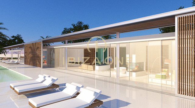 Proyecto de edificio moderno sobre plano con fantásticas vistas al mar en venta, Ibiza - Proyecto de edificio moderno sobre plano con fantásticas vistas al mar en alquiler, Ibiza