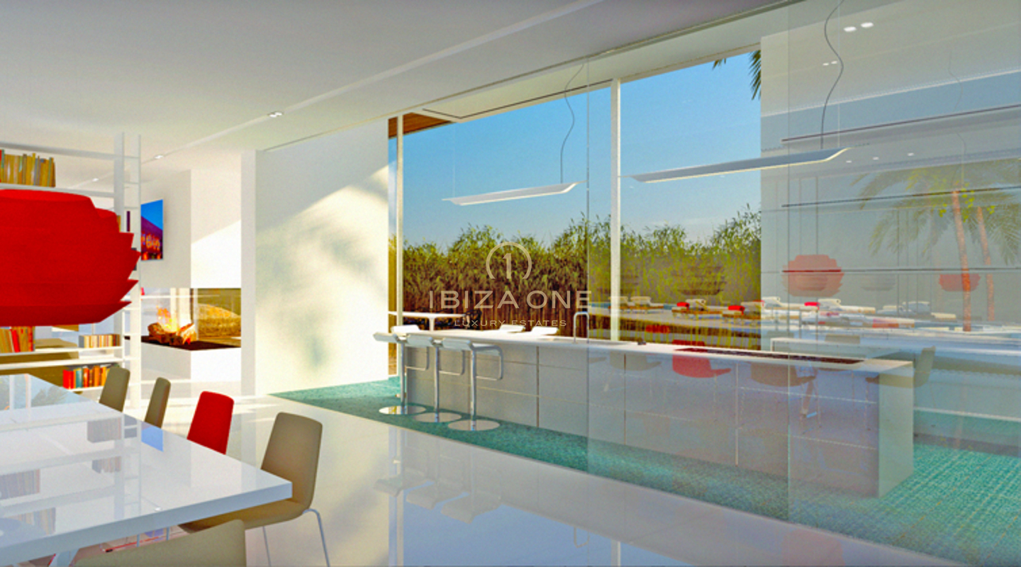 Modernes Bauprojekt mit fantastischem Meerblick zu verkaufen, Ibiza - Modernes Bauprojekt mit fantastischem Meerblick zu vermieten, Ibiza